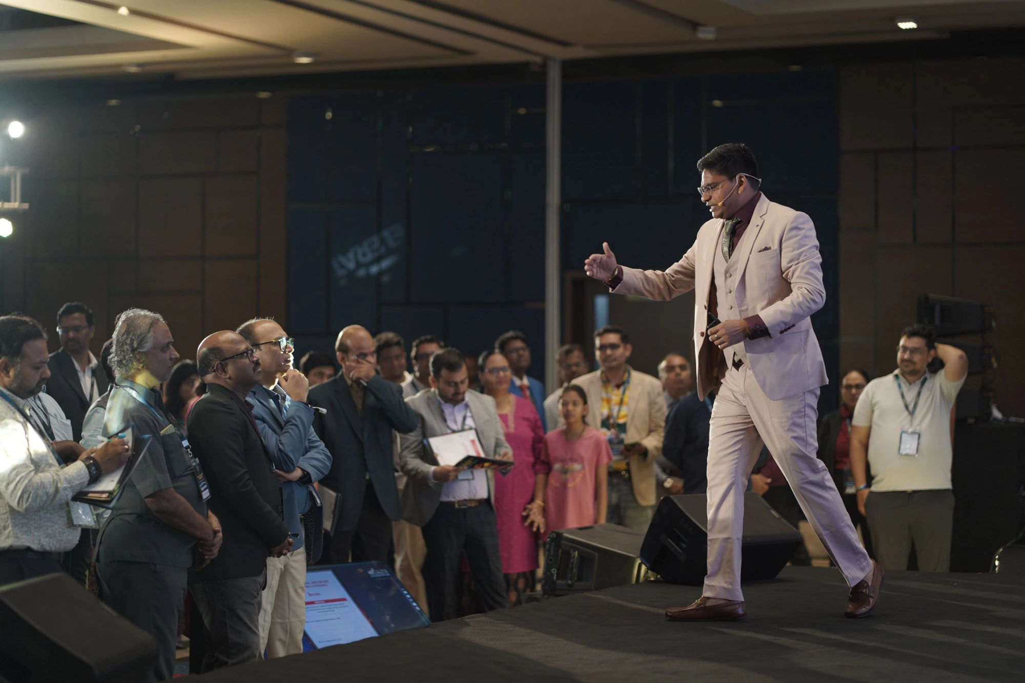 Sandeep Gupta teaching a live audience